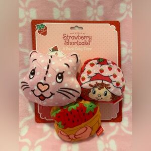 Strawberry Shortcake 3-Pack Pink Plush Dog Toys